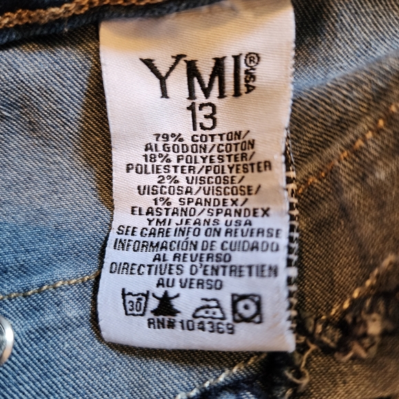 YMI High Rise Jean Shorts Junior's Size 13 - Picture 8 of 8